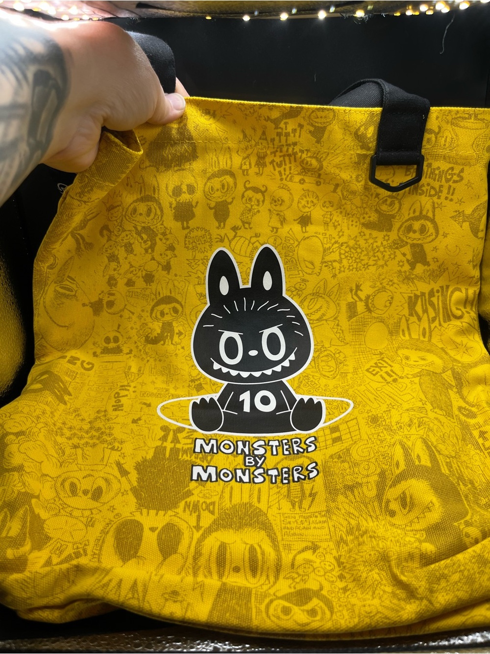 Monsters by Monsters 10th Anniversary Tote Bag with Character Graphic